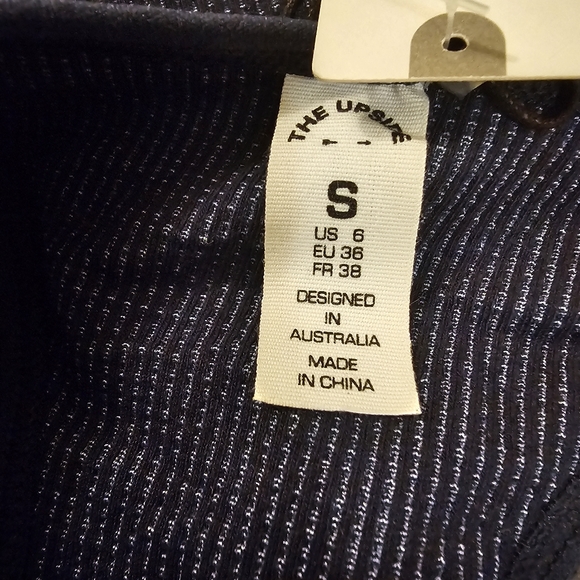 Blue Anthropologie The Upside Women's Circular Knit RAF Mini Dress - Picture 3 of 15